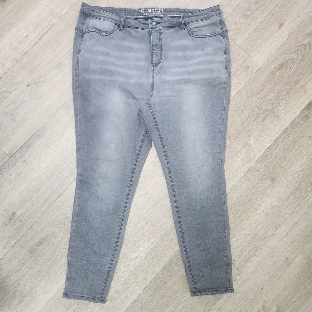 G by Giuliana Charcoal Skinny Jeans Size 22
